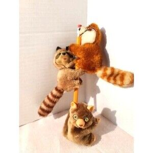 Vintage Lot Of 3 Vintage 1980s Lemur Pencil Hugger Clip On Toppers